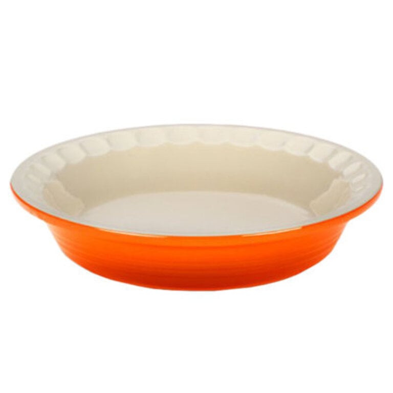 Le Creuset Stoneware Pie Dish Color: Flame, Size: 9" Diameter