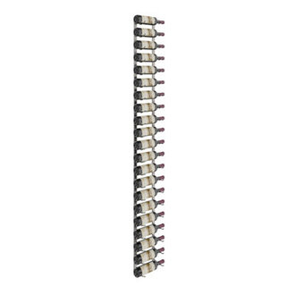 Indurial 18 Bottle Wall Mounted Wine Bottle Rack Finish: Brushed Nickel, Size: 21 Bottle
