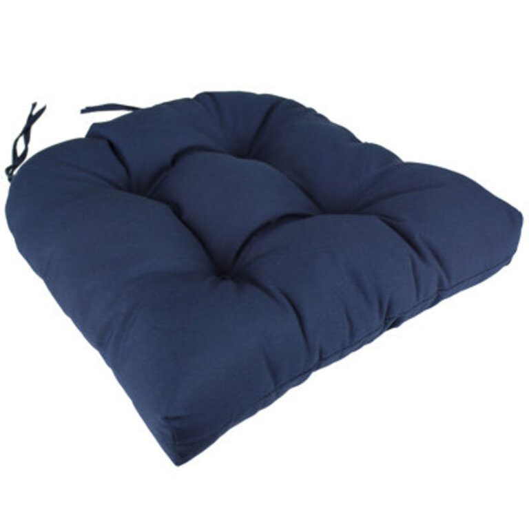 Patio D Indoor/Outdoor Seat Cushion Fabric: Navy