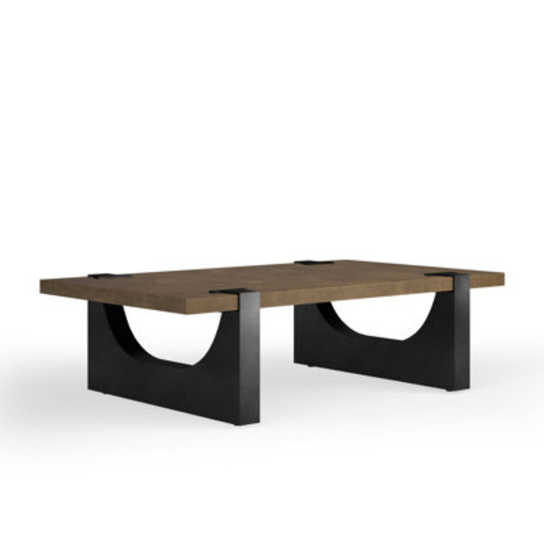 Arco Cement and Metal Modern Coffee Table