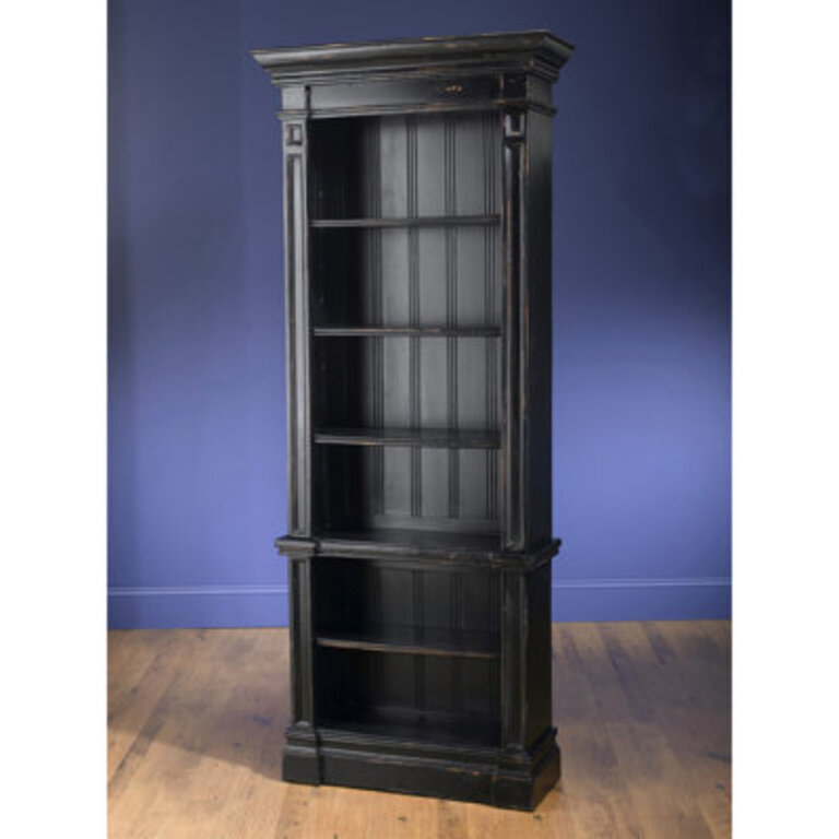 Eshelman Bookcase Color: Black
