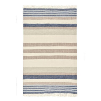 Crawford Woven Throw Blanket Color/Pattern: Blue/Brown/Beige Striped