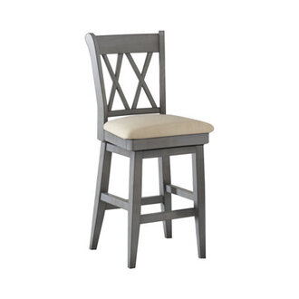 Fortville Swivel Bar and Counter Stool Frame Color: Antique Gray, Size: Counter Stool (25.78” Seat Height)