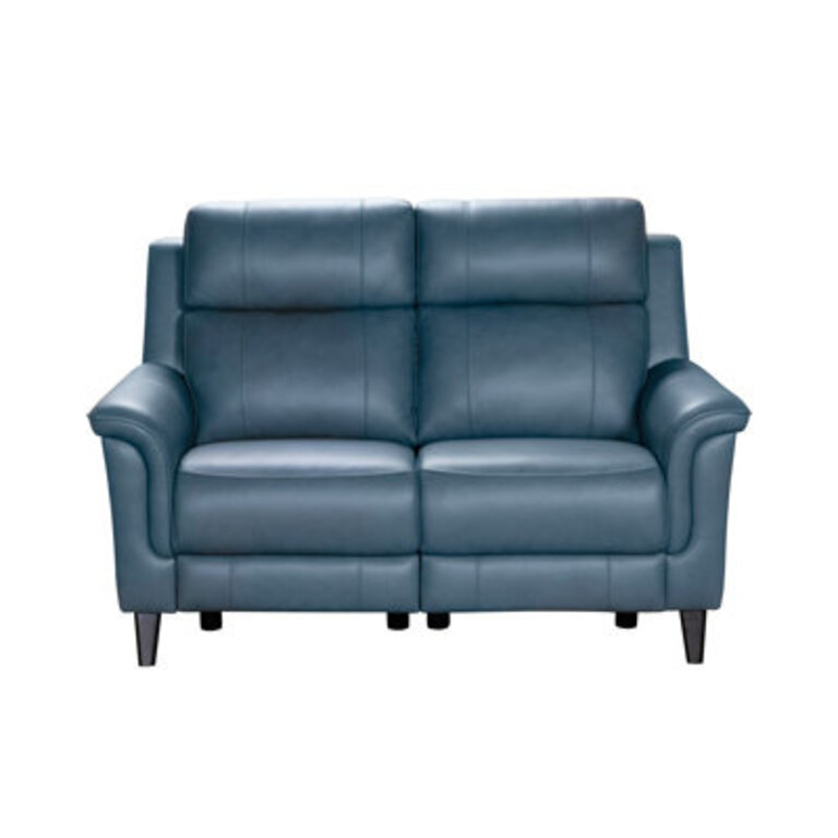 Neabsco 63" Leather Match Pillow Top Arm Reclining Loveseat Fabric: Masen Bluegray Leather Match