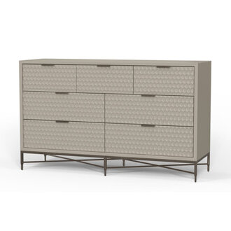 Capra 7 Drawer 56" W Double Dresser Color: Cement Gray