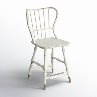 Chamberlain 24" Counter Stool Seat Height: Counter Stool (24" Seat Height), Color: White