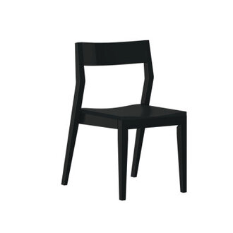 Linzy Solid Wood Low Back Side Chair Color: Black