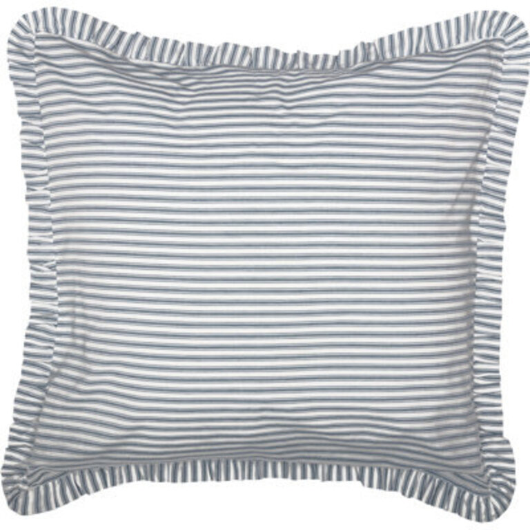 Surikova 100% Cotton Ties Sham Color: Denim Blue/Soft White