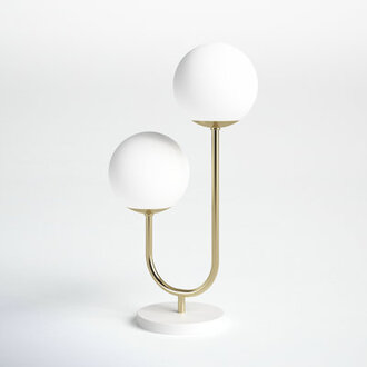 Zusa Metal 2-Light Globe Table Lamp