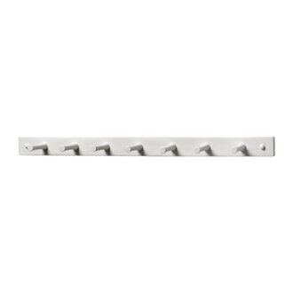 Sariye 7 - Hook Wall Mounted Coat Rack Color: White