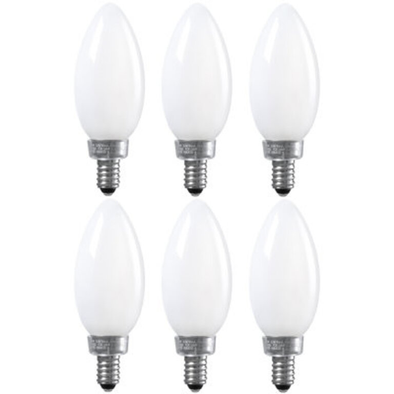 55 W 60W Equivalent C11 LED Dimmable Light Bulb E12Candelabra Base 2700K Soft White Milky White