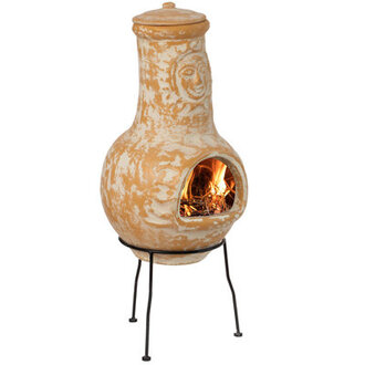 Half-circle Clay Wood Burning Smokeless Chimnea