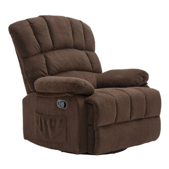 Breasha 397 Wide Manual Upholstered Swivel Rocker Recliner