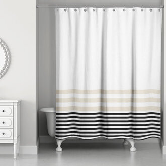 Maurine Striped Shower Curtain