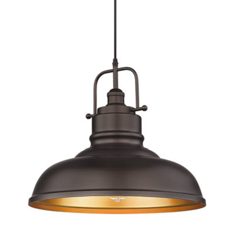 Osburn 1 - Light Oil Rubbed Bronze Dome Pendant