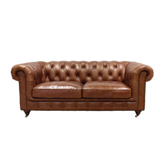 Leather Loveseat