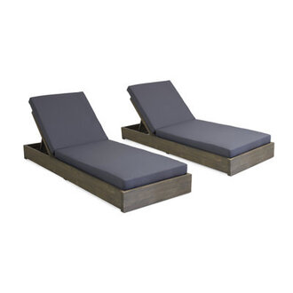 Set of 2 Leite Chaise Loungers