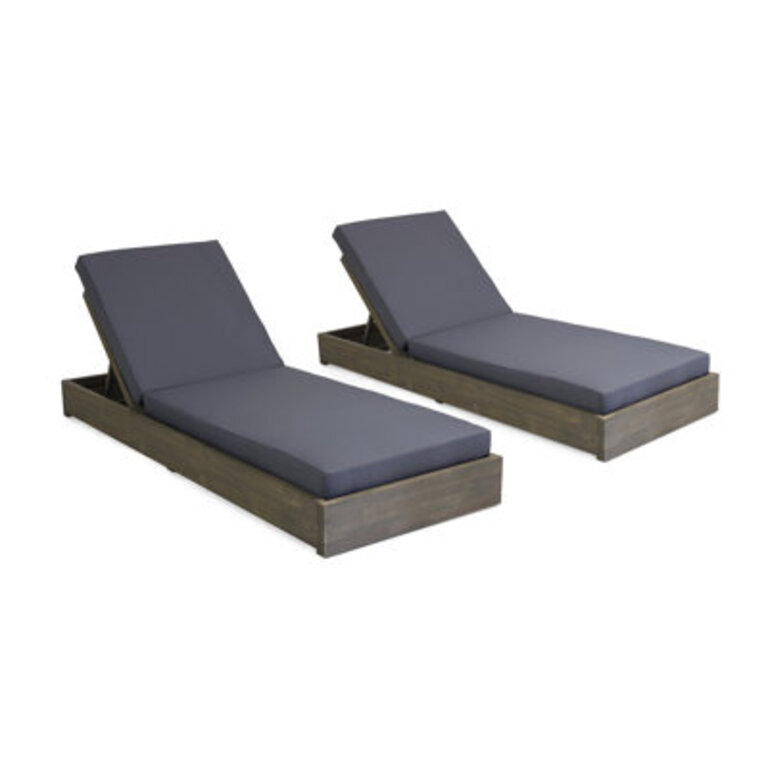 Set of 2 Leite Chaise Loungers