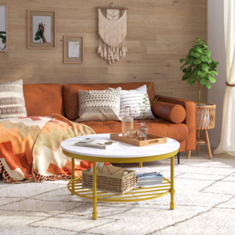 Breyon Nesting 4 Legs Round Coffee Table with Storage