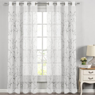 Ajay Polyester Sheer Curtain Single Panel