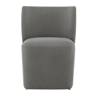 Madie Upholstered Dining Chair with Casters