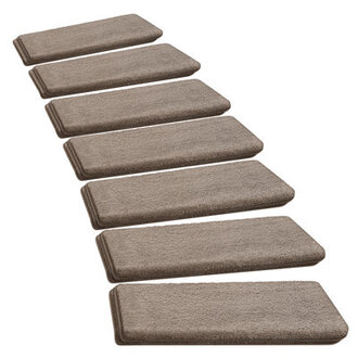 Scarlettrose Plush Bullnose Non-Slip Indoor Stair TreadSet of 14