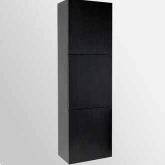 Senza 59 H Tall Freestanding Bathroom Linen Side Storage Cabinet with 3 Large Storage Areas