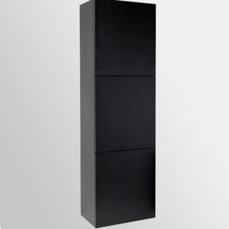 Senza 59 H Tall Freestanding Bathroom Linen Side Storage Cabinet with 3 Large Storage Areas