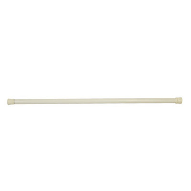 36 in to 63 in Steel Adjustable Shower Curtain Rod in Bone