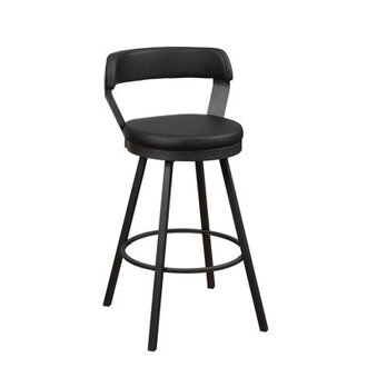 Laub Swivel Upholstered Counter Stool with Metal Frame