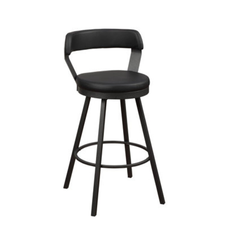 Laub Swivel Upholstered Counter Stool with Metal Frame