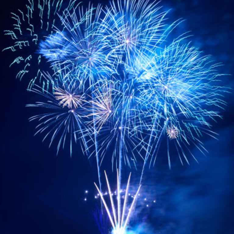 Liliani  Blue Colorful Fireworks