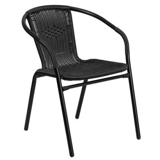 Arthor Rattan IndoorOutdoor Stacking Restaurant Chairs by Flash Furniture