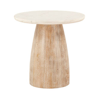 Evylene Marble Top End Table