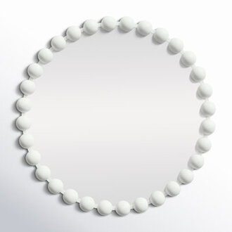 Marlowe Beaded Round Wall Mirror