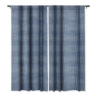 Holli Zollinger Petra Boho Denim 1pc Blackout Window Curtain Panel