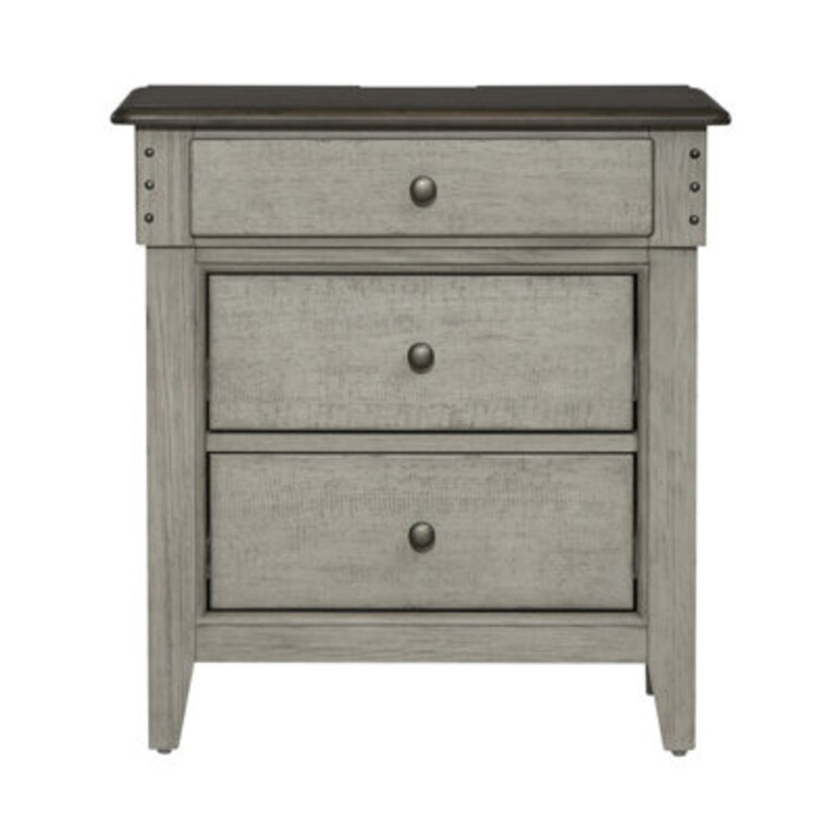 Hysley 3 Drawer Nightstand