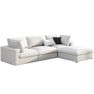 Modechai Sectional Sofa 114 Down Filled Sofa 4 Seats L Shaped Couch with Chaise Ottoman