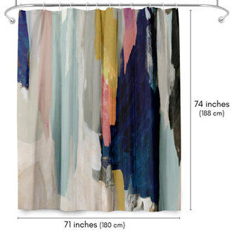 Abstract Shower Curtain Somber by PI Creative Art