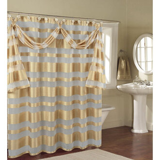 Enciso Striped Shower Curtain