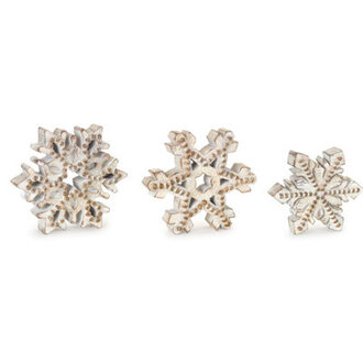 3 Piece Snowflake 6H Resin