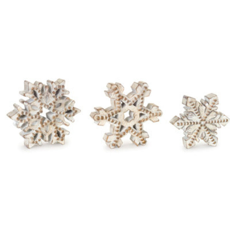 3 Piece Snowflake 6H Resin