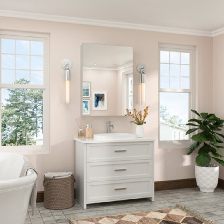 Husai Recessed or Surface Mount Aluminum Frameless Medicine Cabinet With Mirrored Door and Adjustable Shelves