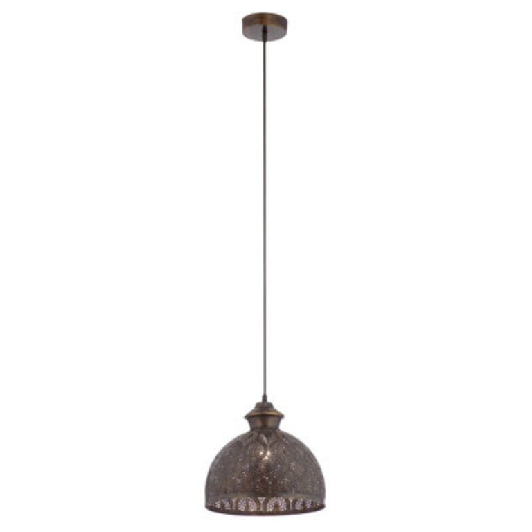 11W Licata Antique Bronze Metal Bowl Shade Pendant Light - Langley Street