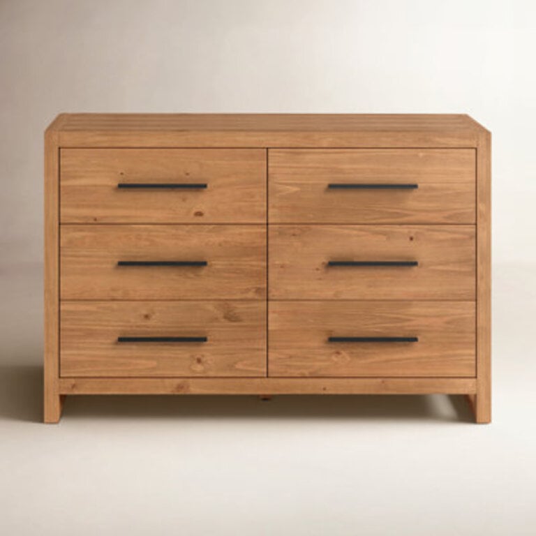 Modica 6 Drawer 60 W Dresser Solid Wood Dresser