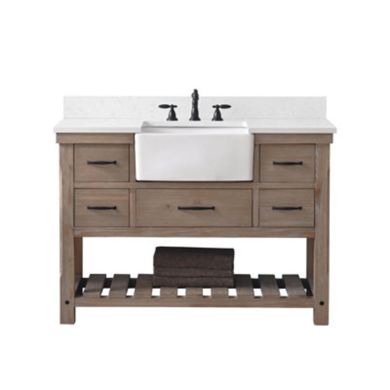 Curiel 48 Single Bathroom Vanity with Engineered Stone Top