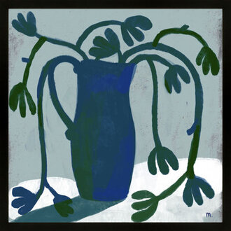 Juliane  Green Floral  by StudioM Painting Print