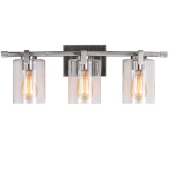 Nester 24 in 3-Light Modern Dimmable Vanity Light with Clear Glass Shade