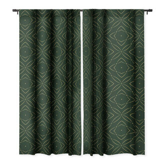 Marta Barragan Camarasa Vintage Emerald Pattern 1pc Blackout Window Curtain Panel