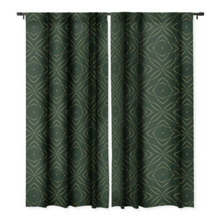 Marta Barragan Camarasa Vintage Emerald Pattern 1pc Blackout Window Curtain Panel